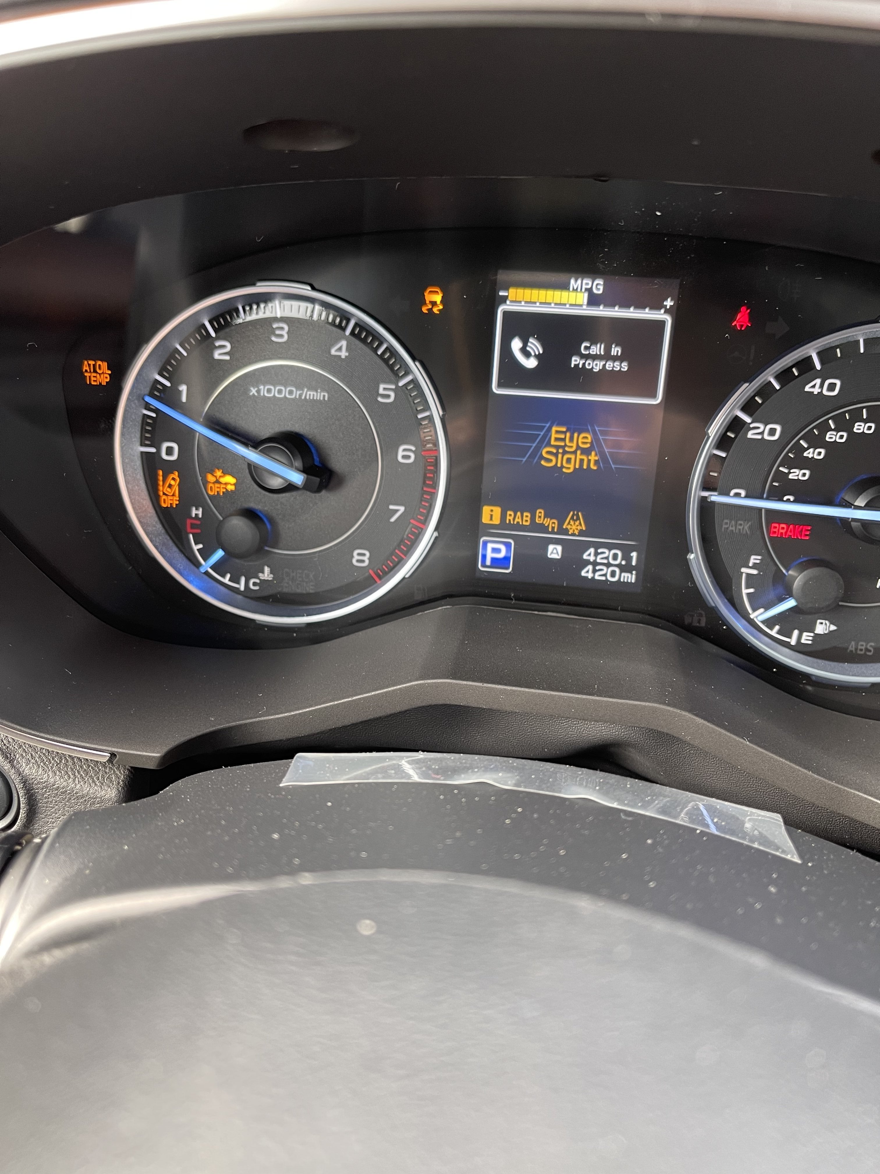 Dashboard warning lights Subaru Ascent Forum